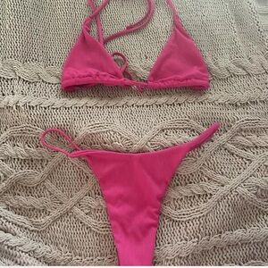 Pink Triangle Bikini Set